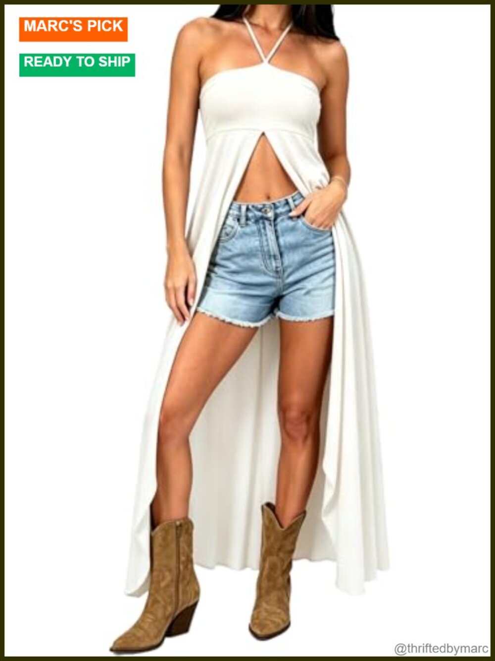 Halter Maxi Top Backless Flowy Summer Beach Coverup